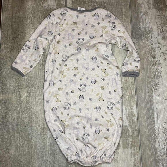 woodland baby gown raccoon baby gown - Picture 5 of 6